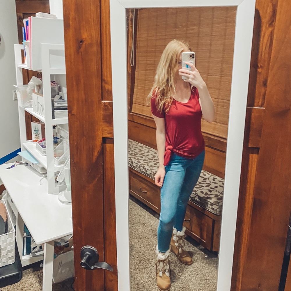 Soft Maroon Tee